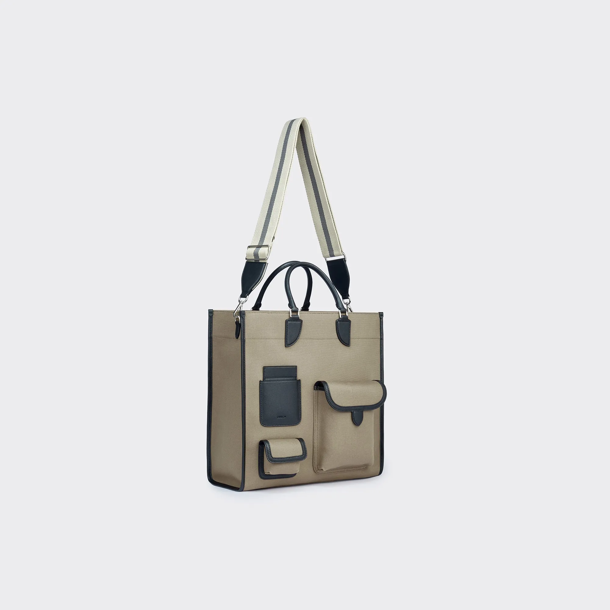 Gabriel Vertical Edition Small Size Canvas Tote- Mocha