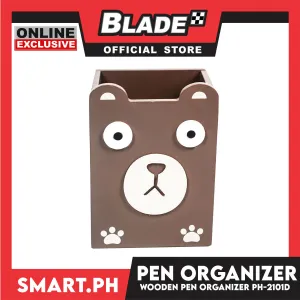 Gifts Wooden Pen Organizer PH-2101D Perfect For Your Desk (Assorted Designs and Colors)