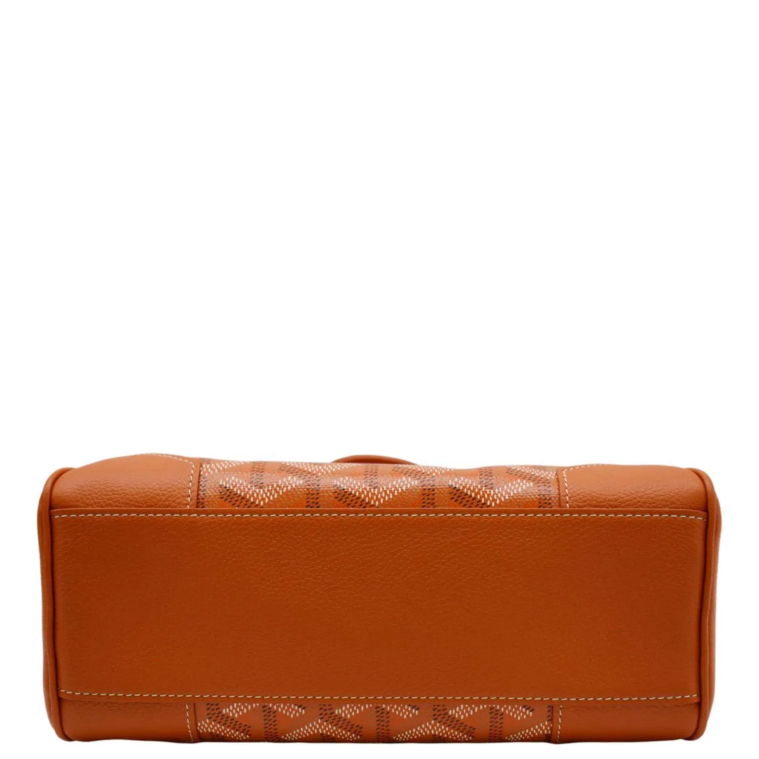 GOYARD Saigon Chevron Print Coated Canvas Top Handle Shoulder Bag Orange