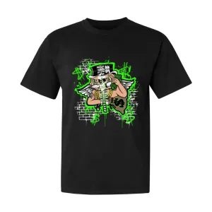 Graffiti Money Bags HUSTLER Skeleton T-Shirt