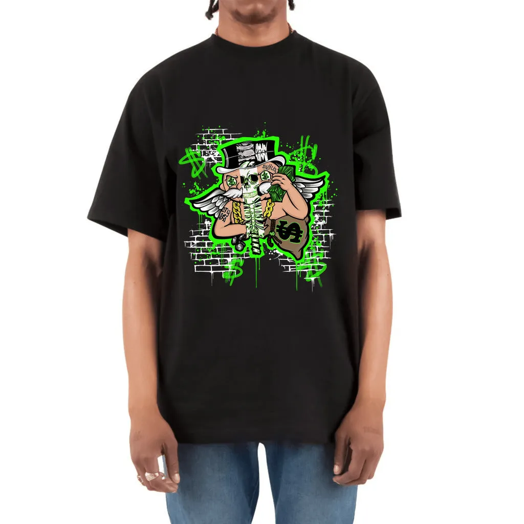 Graffiti Money Bags HUSTLER Skeleton T-Shirt