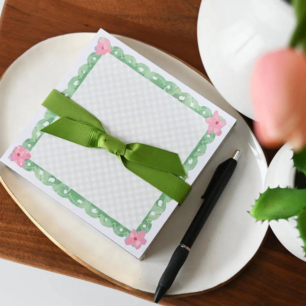 Green Scallop Notepad