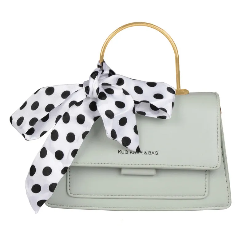 Green Tiffany Tote Bag With Chain Sling
