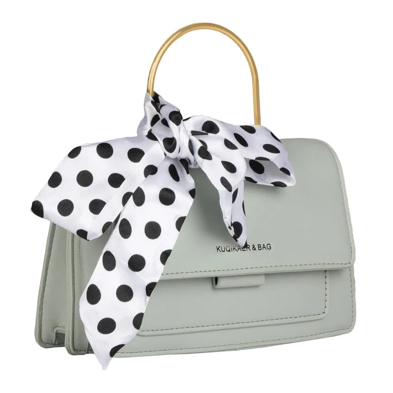 Green Tiffany Tote Bag With Chain Sling
