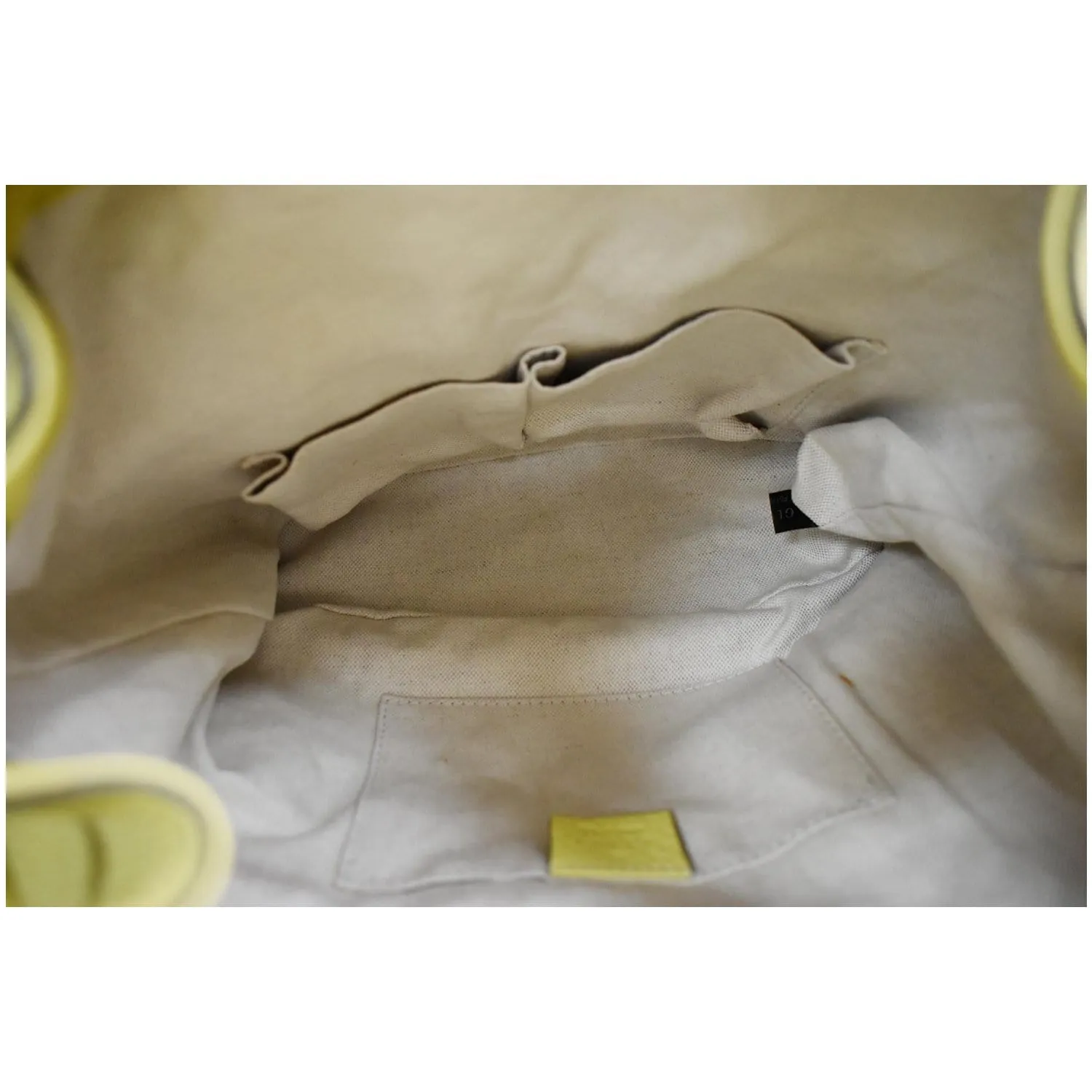 GUCCI Bamboo Pebbled Leather Backpack Bag Yellow 370833 - Last Call