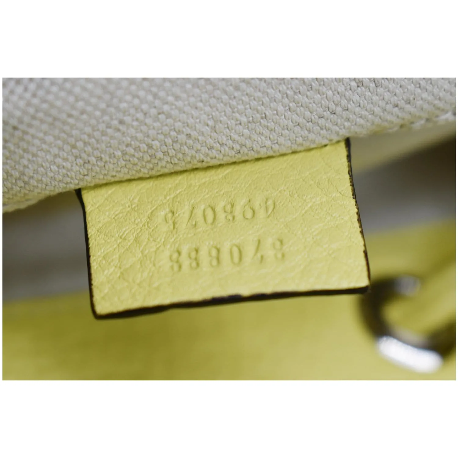 GUCCI Bamboo Pebbled Leather Backpack Bag Yellow 370833 - Last Call