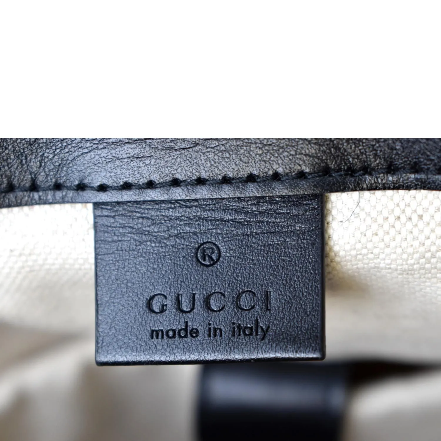 GUCCI GG Embossed Leather Backpack ‎Black 625770
