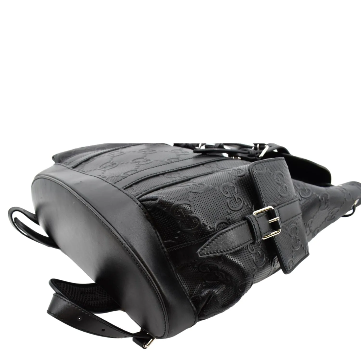 GUCCI GG Embossed Leather Backpack ‎Black 625770