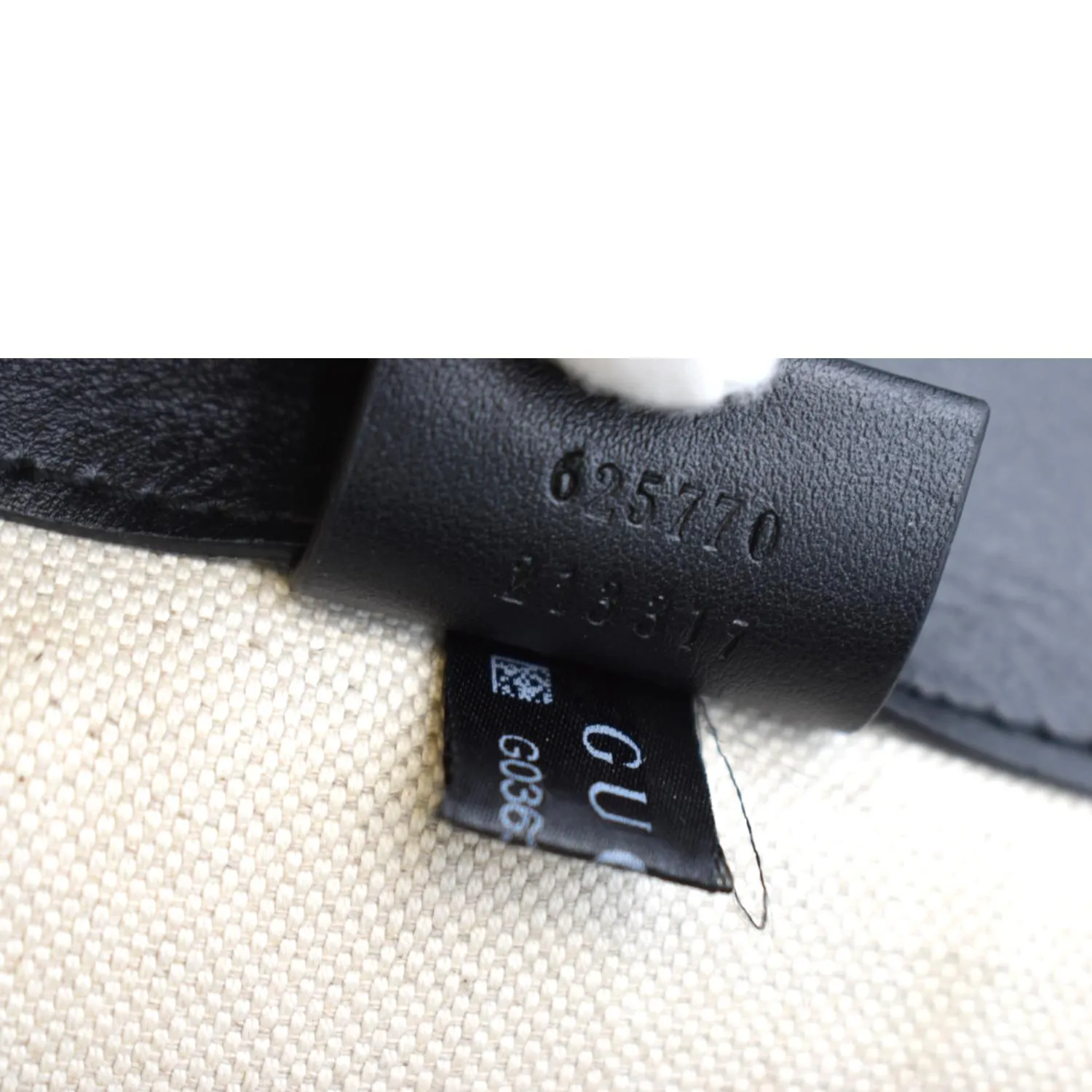 GUCCI GG Embossed Leather Backpack ‎Black 625770