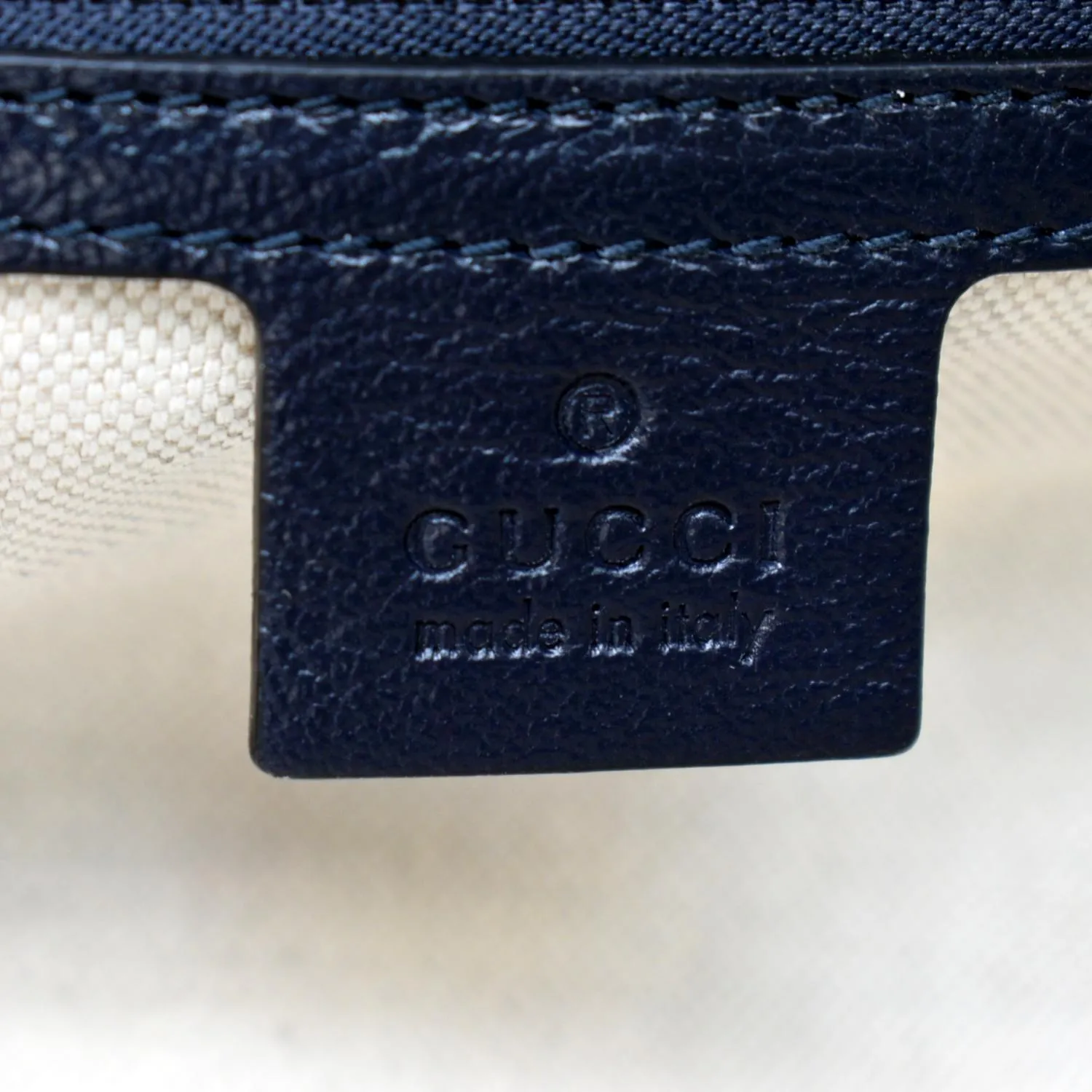 GUCCI GG Marmont Canvas Leather Crossbody Bag Blue 443497