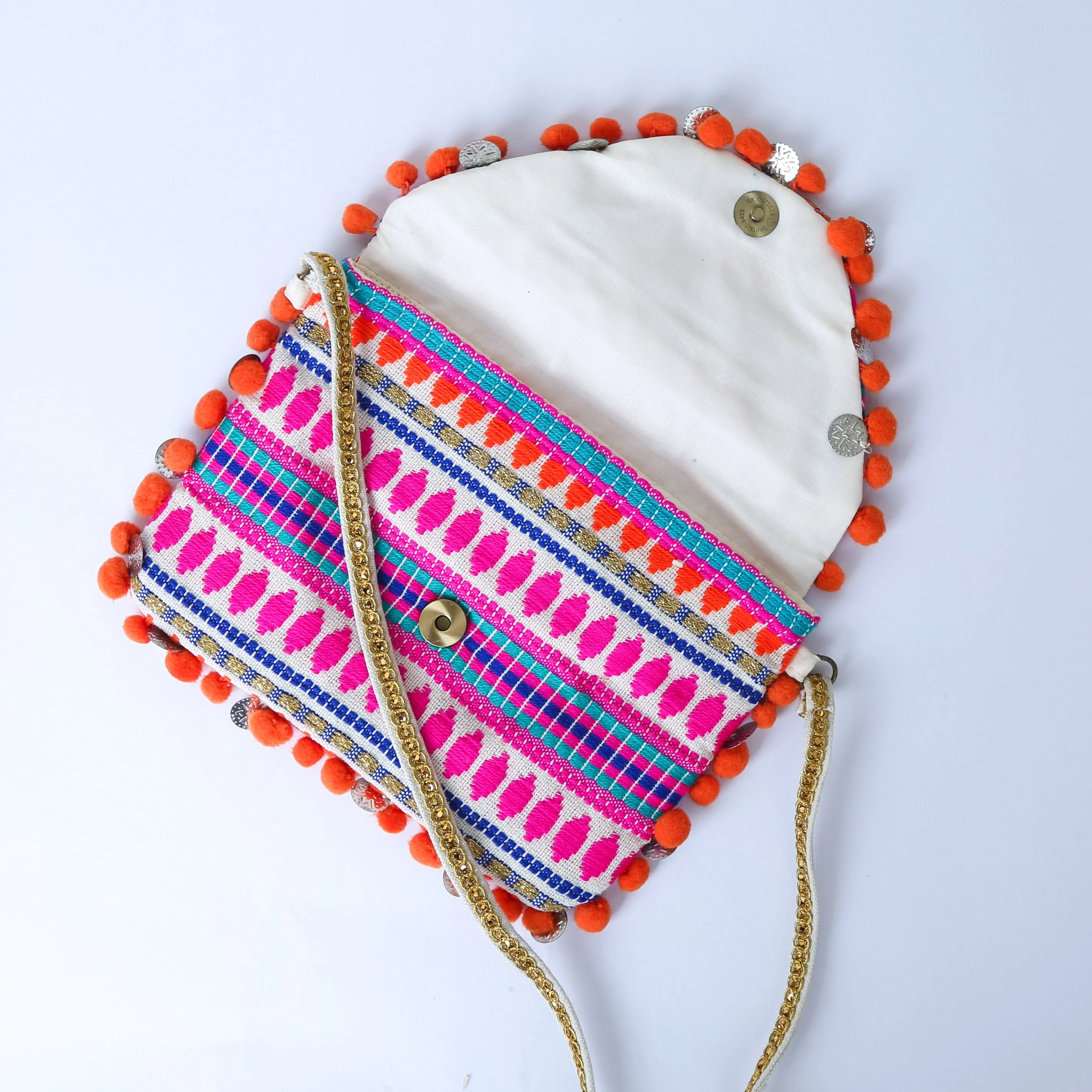 Gulabo - Multicolor Cotton Sling Bag for Women