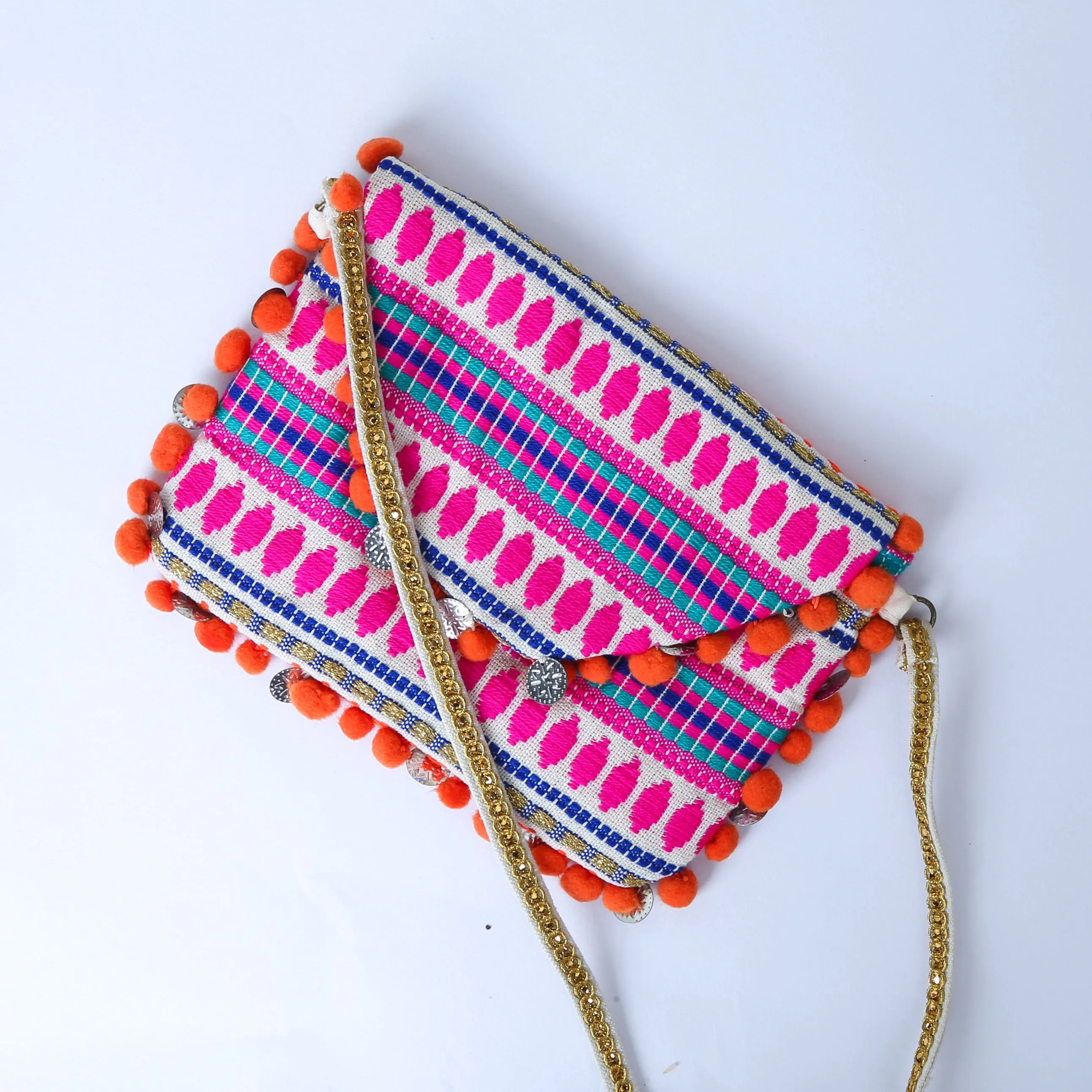 Gulabo - Multicolor Cotton Sling Bag for Women