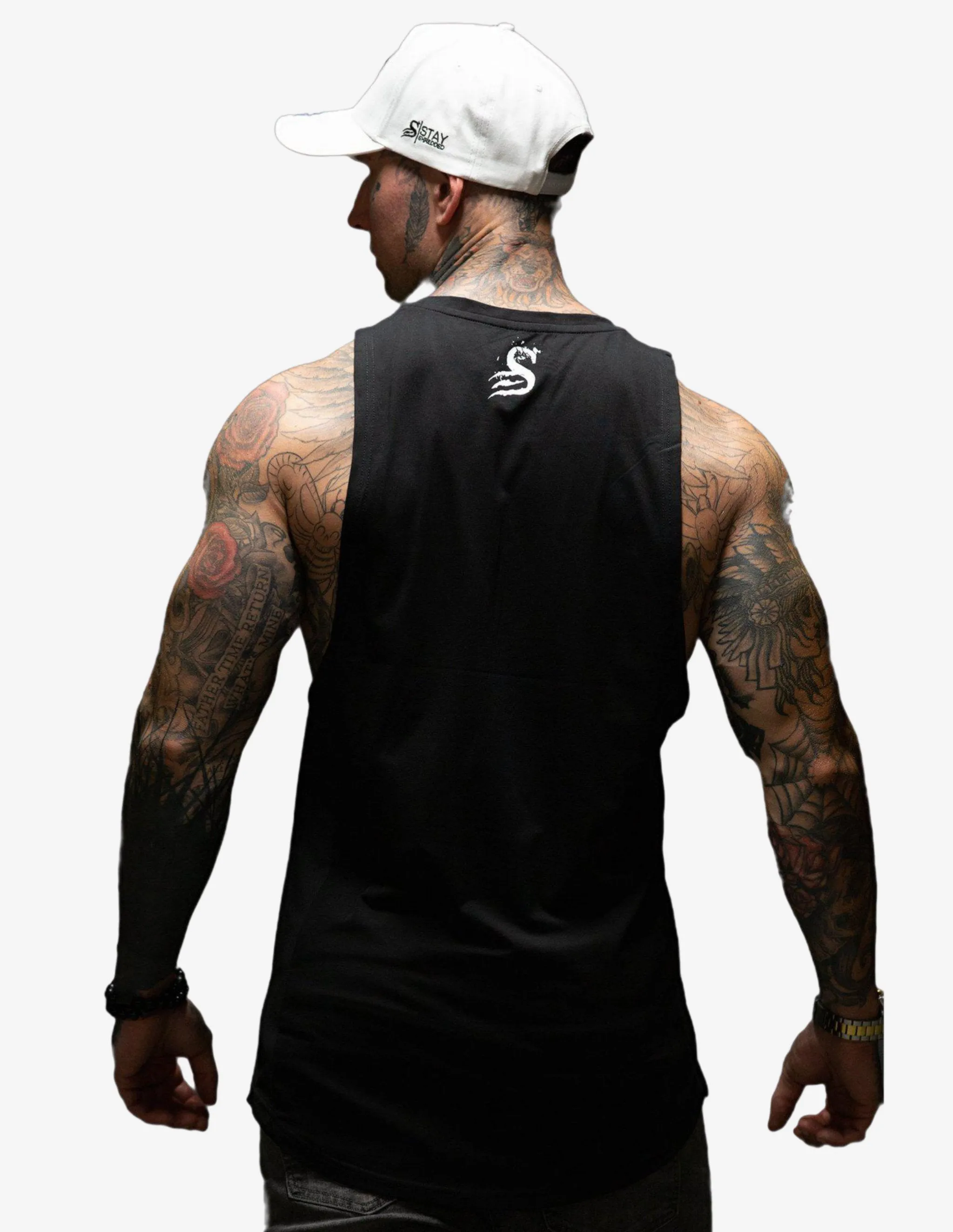 Gym Muscle Tank Black / White