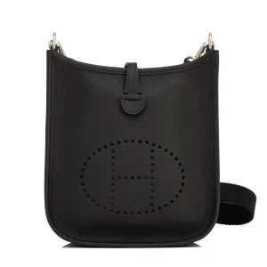 Hermes Black Evelyne TPM Shoulder Cross Body Bag