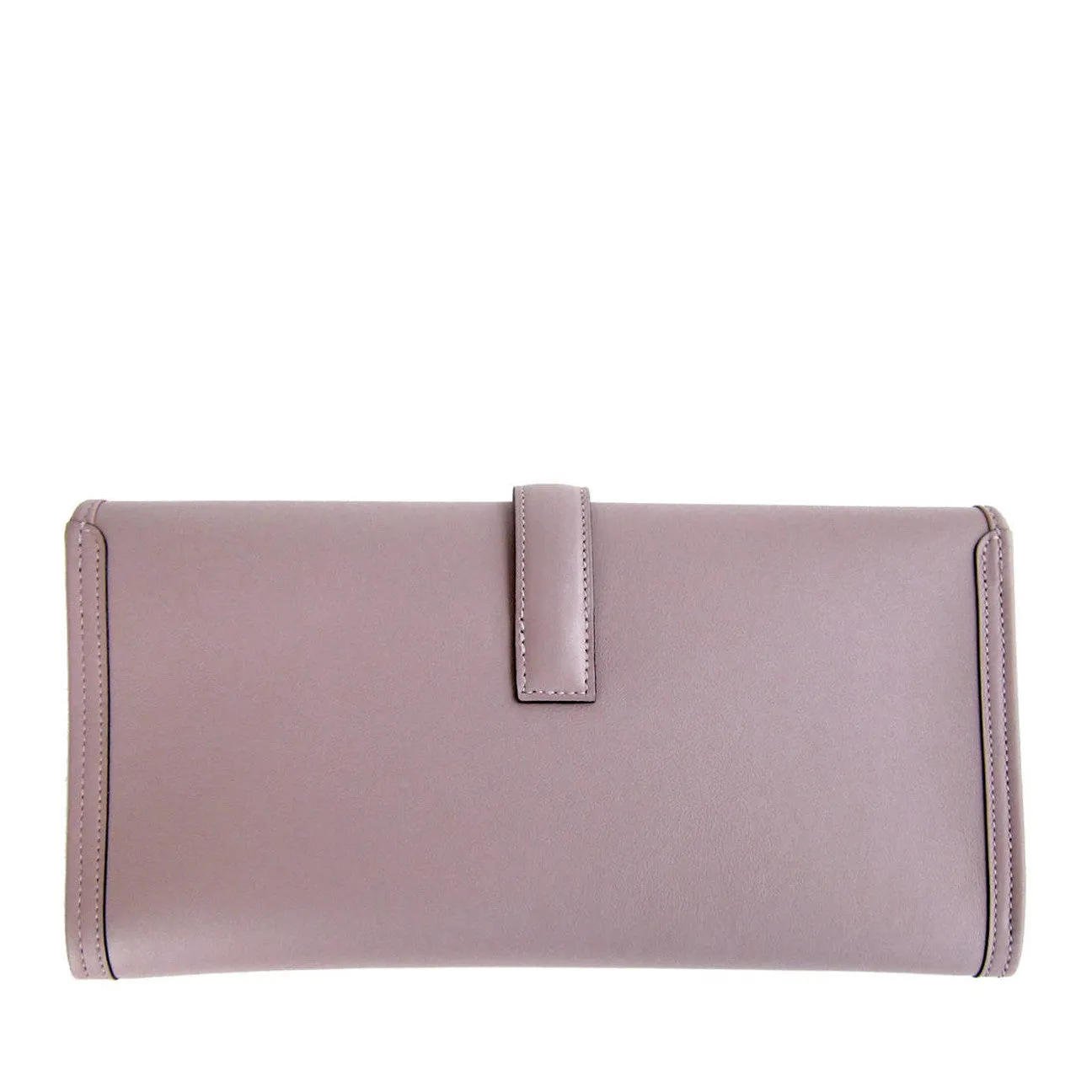 Hermes Glycine Lilac Jige Swift Elan Leather Clutch 29cm