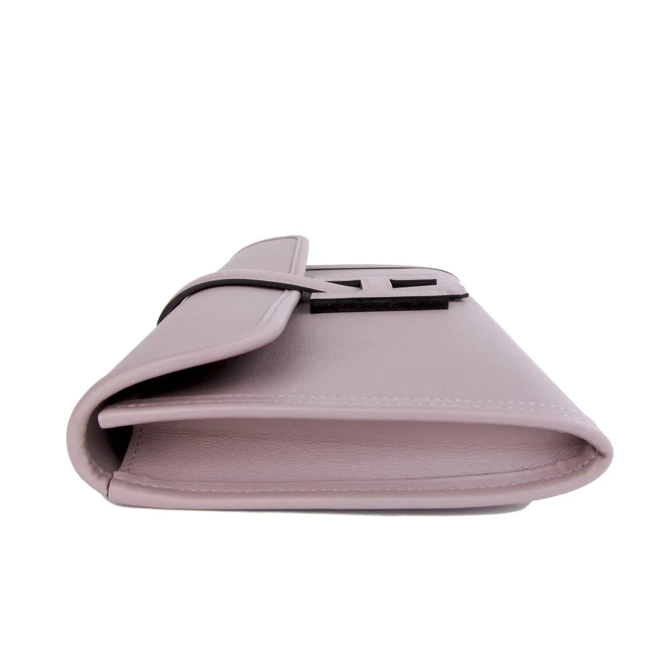 Hermes Glycine Lilac Jige Swift Elan Leather Clutch 29cm