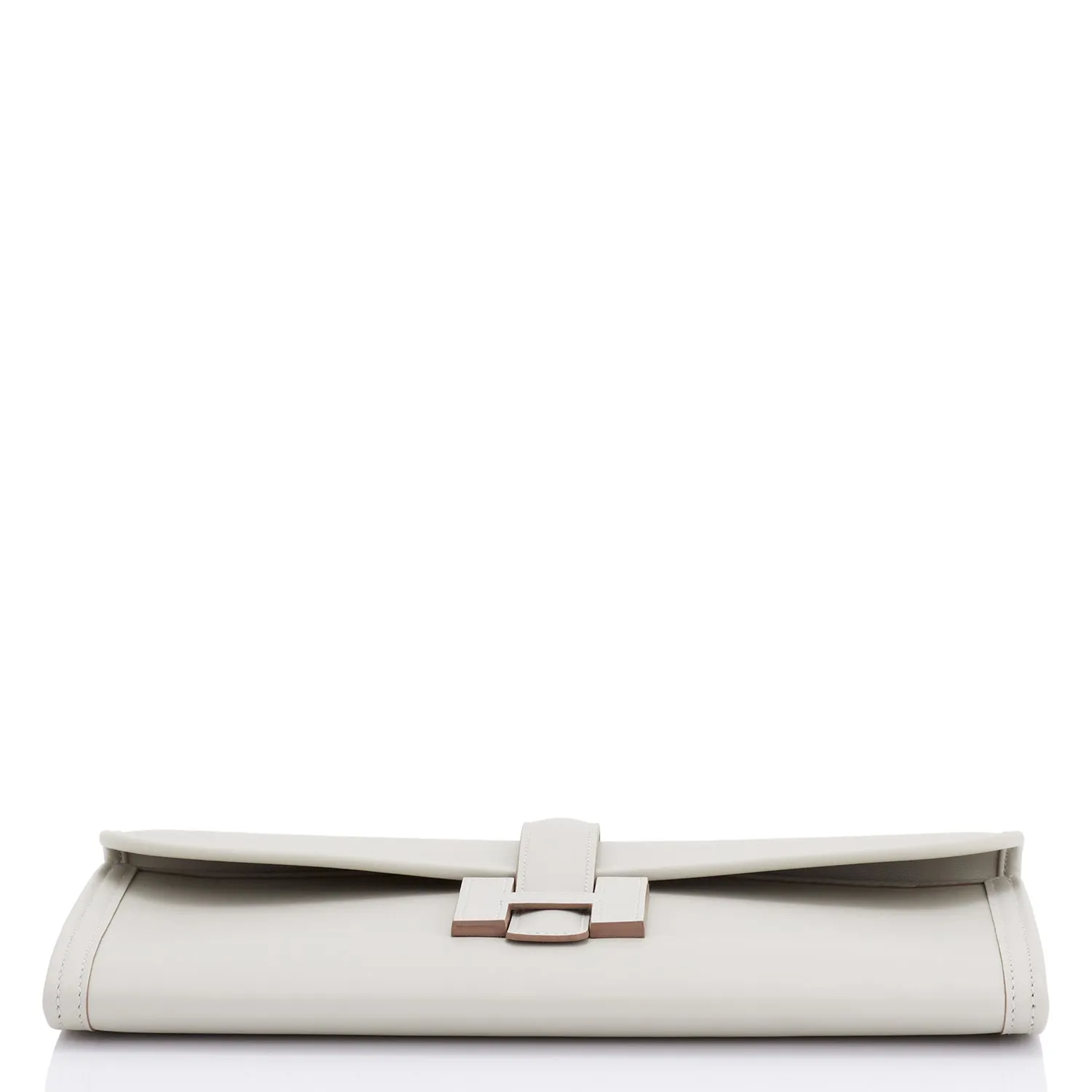 Hermes Gris Perle ige Elan Clutch 29cm