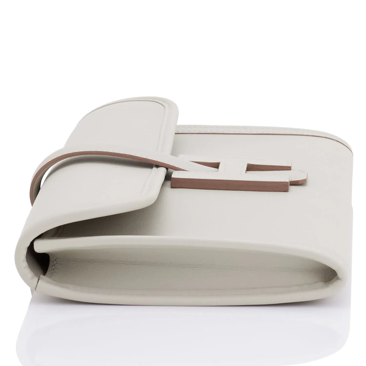 Hermes Gris Perle ige Elan Clutch 29cm