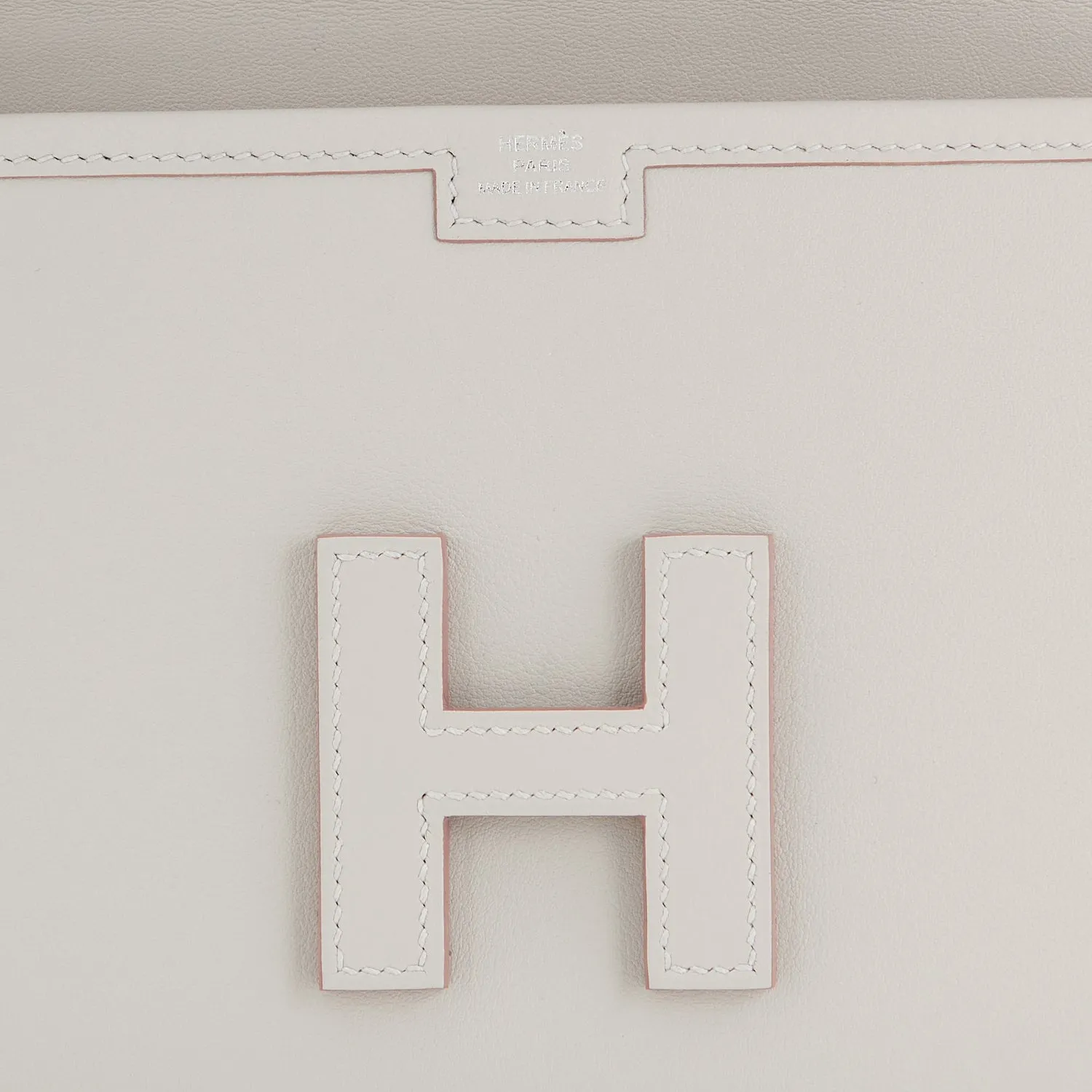 Hermes Gris Perle ige Elan Clutch 29cm