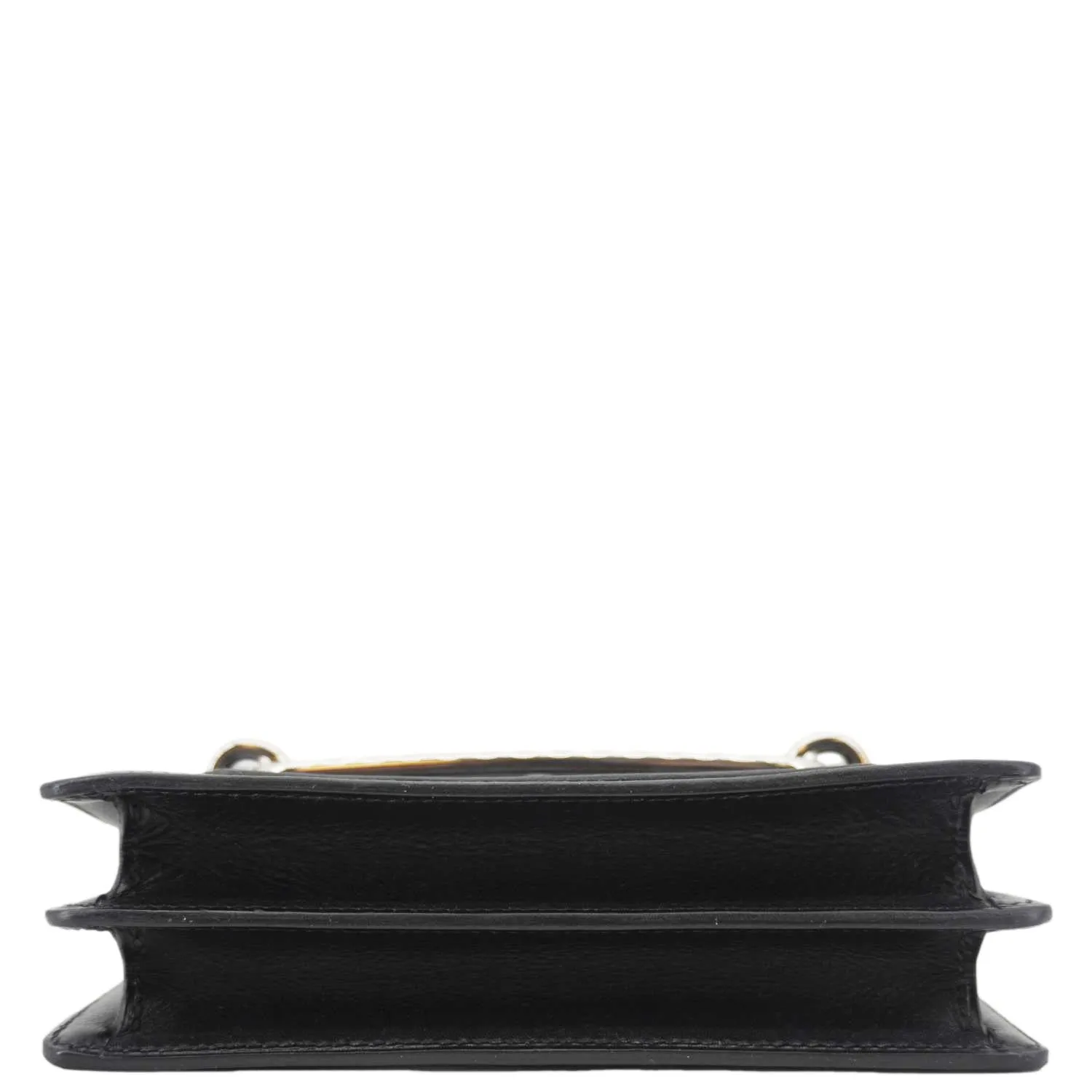 HERMES Roulis Calfskin Leather Shoulder Bag Black