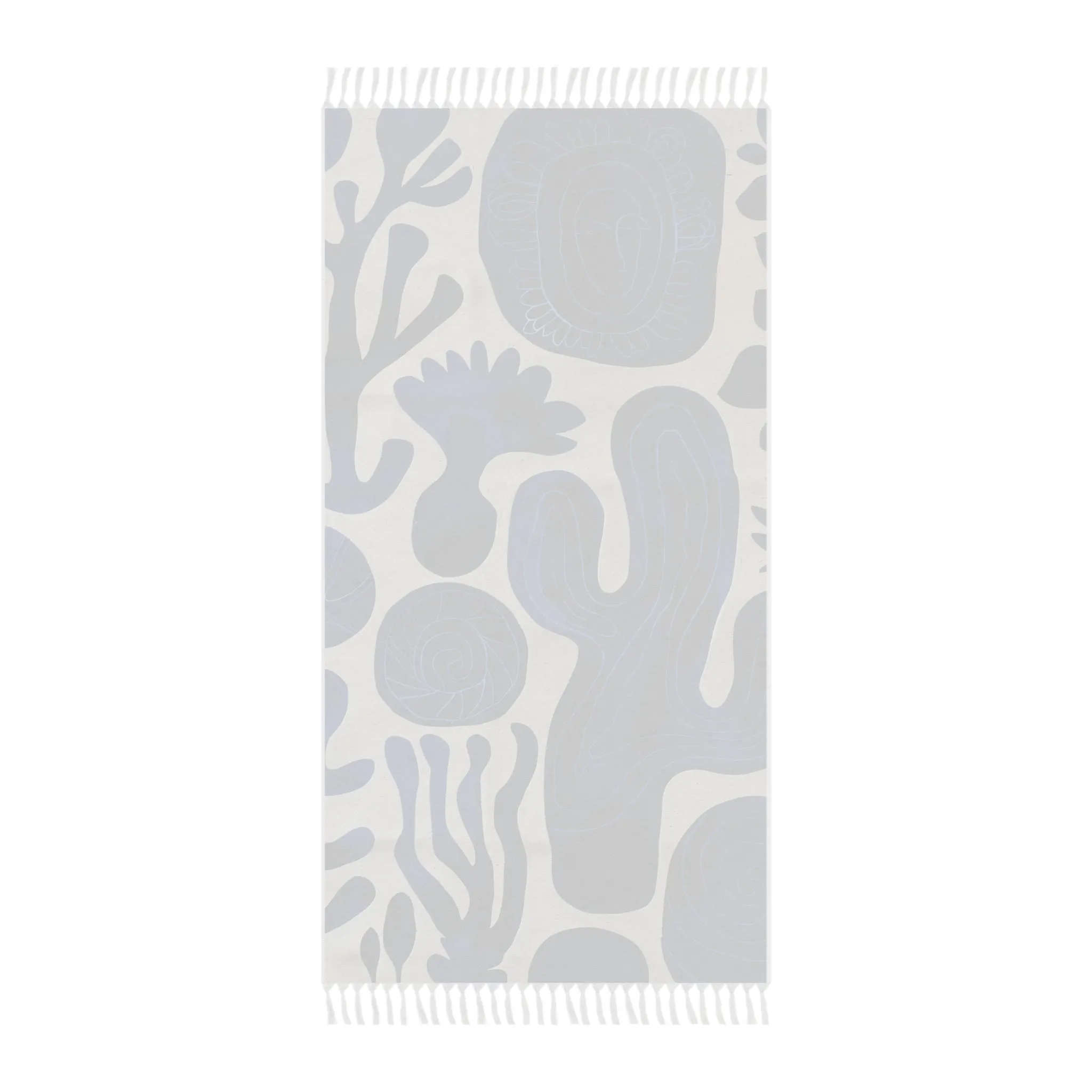 Indigo Oasis Abstract Desert Beach Towel