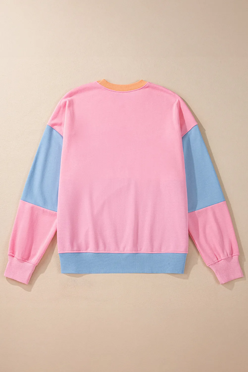KaleaBoutique Colorblock Patchwork Drop Shoulder Sweatshirt