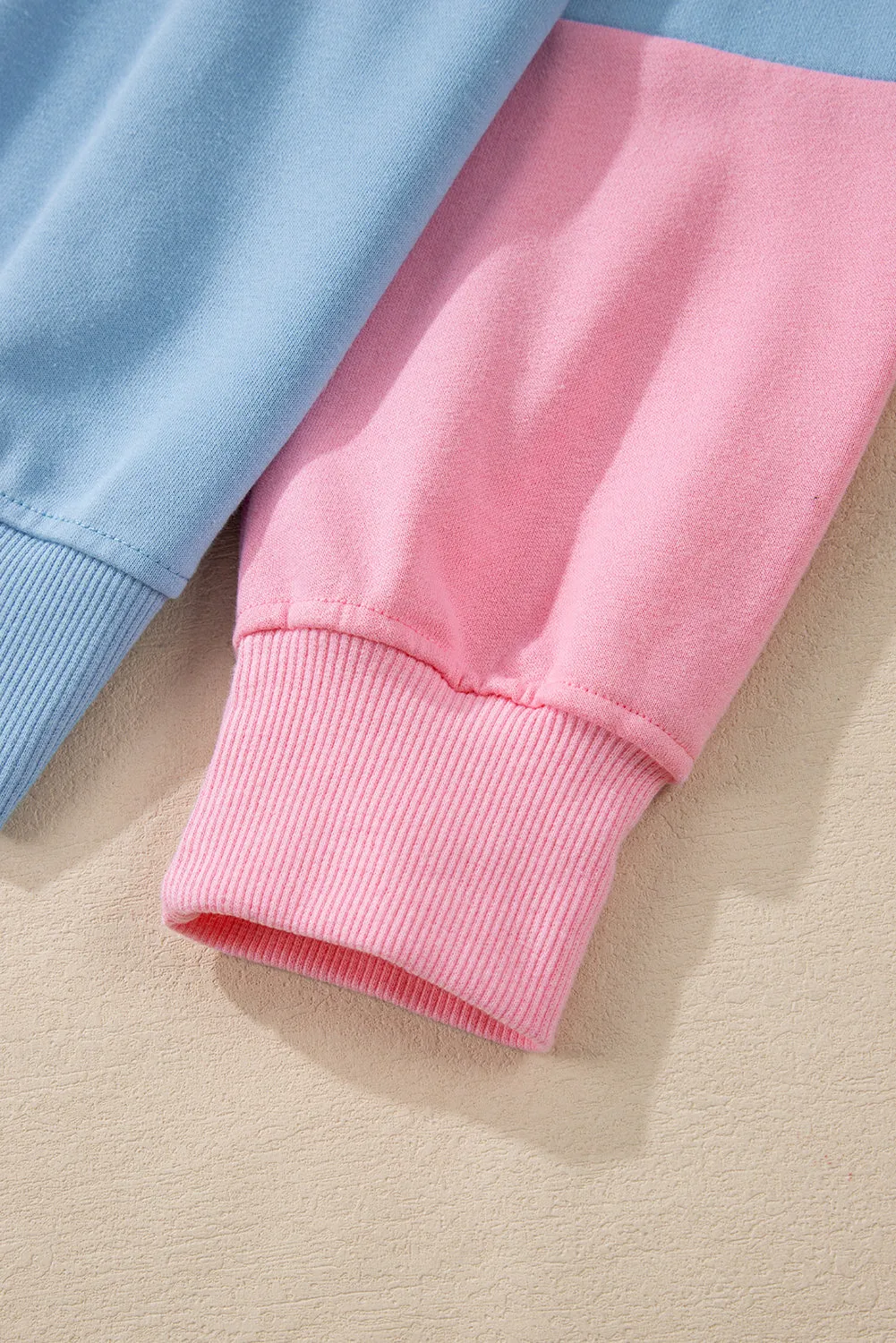 KaleaBoutique Colorblock Patchwork Drop Shoulder Sweatshirt