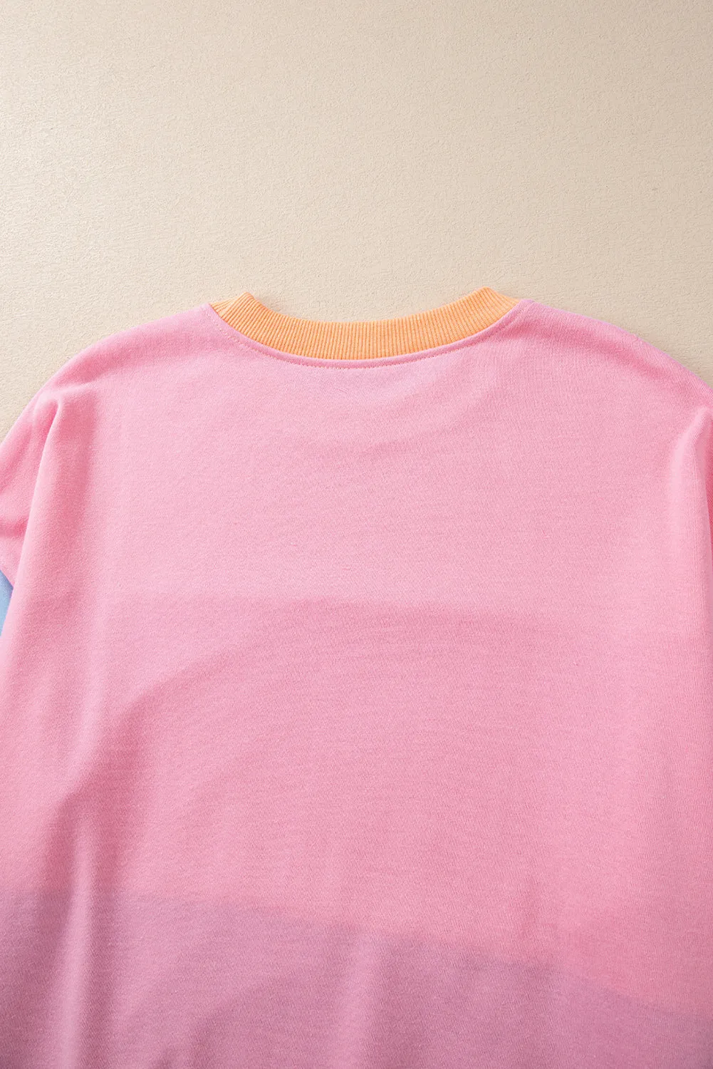 KaleaBoutique Colorblock Patchwork Drop Shoulder Sweatshirt