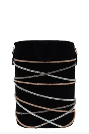 Knotty Bucket bag in Black by Simitri Designs - RENTAL