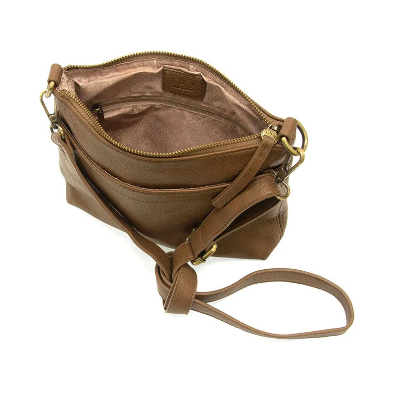 Layla Top Zip Crossbody Bag in Fawn