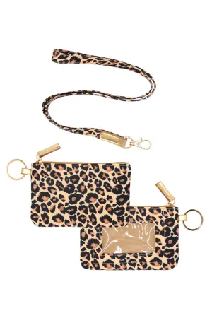 LEOPARD ID WALLET & DETACHABLE LANYARD