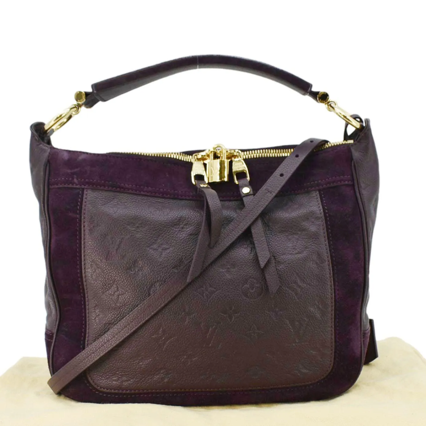LOUIS VUITTON Audacieuse MM Empreinte Leather Shoulder Bag Terre