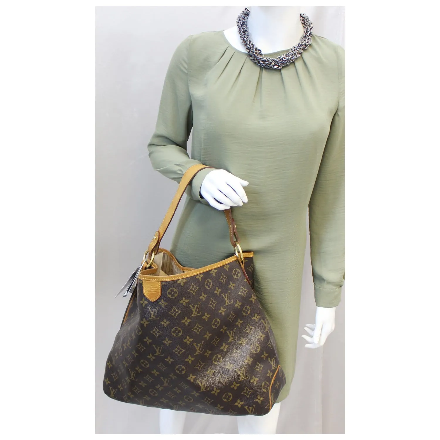 LOUIS VUITTON Delightful MM Monogram Canvas Tote Shoulder Bag