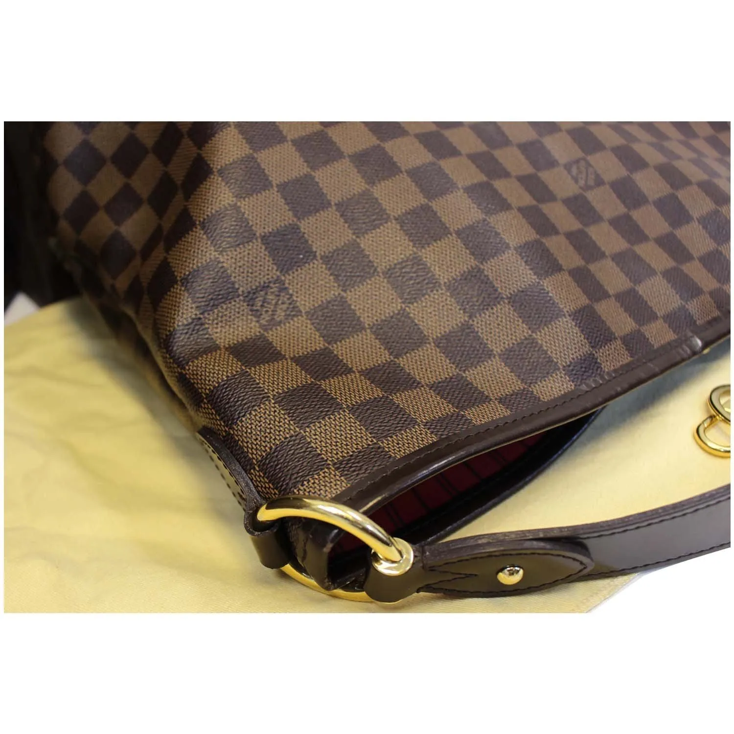 LOUIS VUITTON Delightful MM NM Damier Ebene Hobo Shoulder Bag