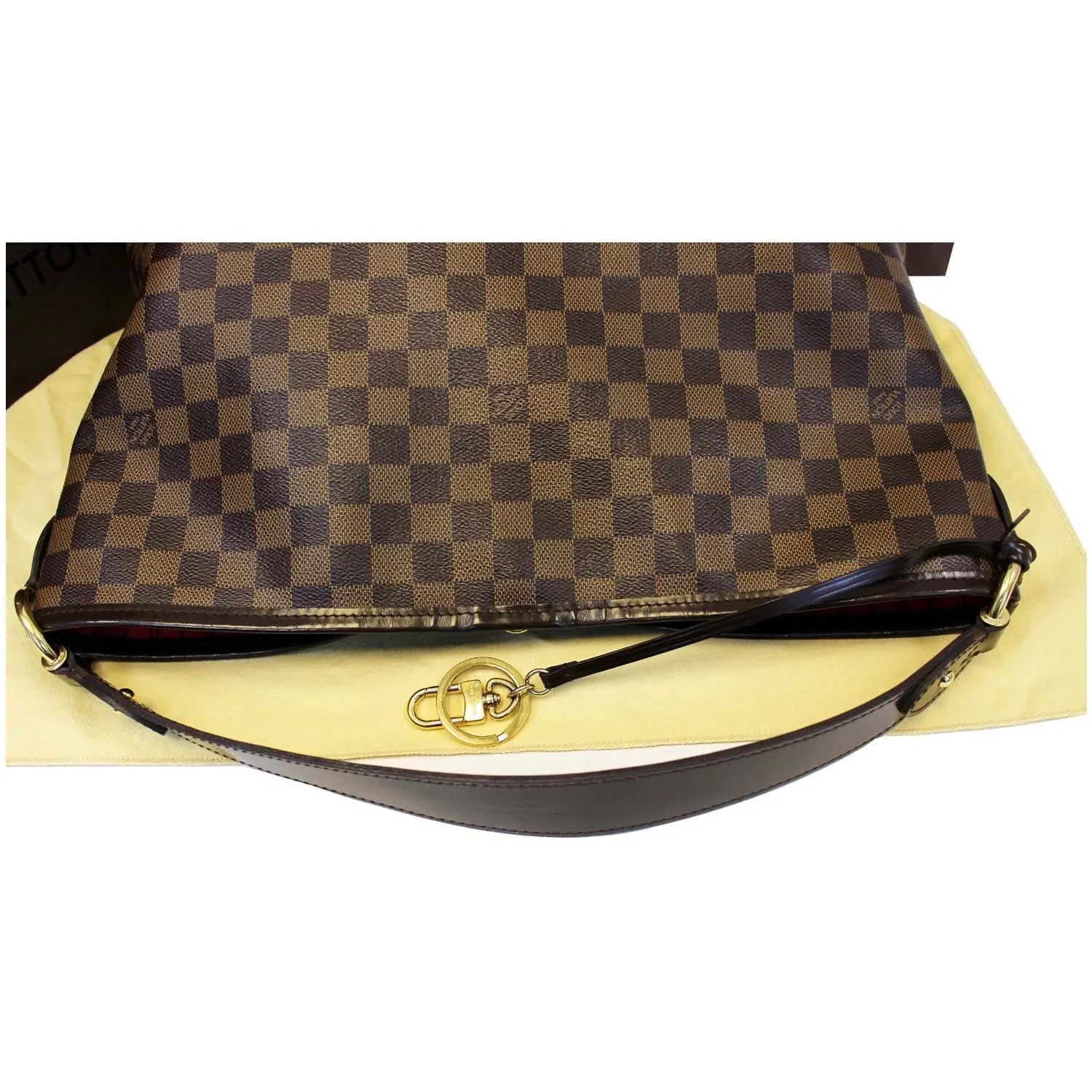LOUIS VUITTON Delightful MM NM Damier Ebene Hobo Shoulder Bag