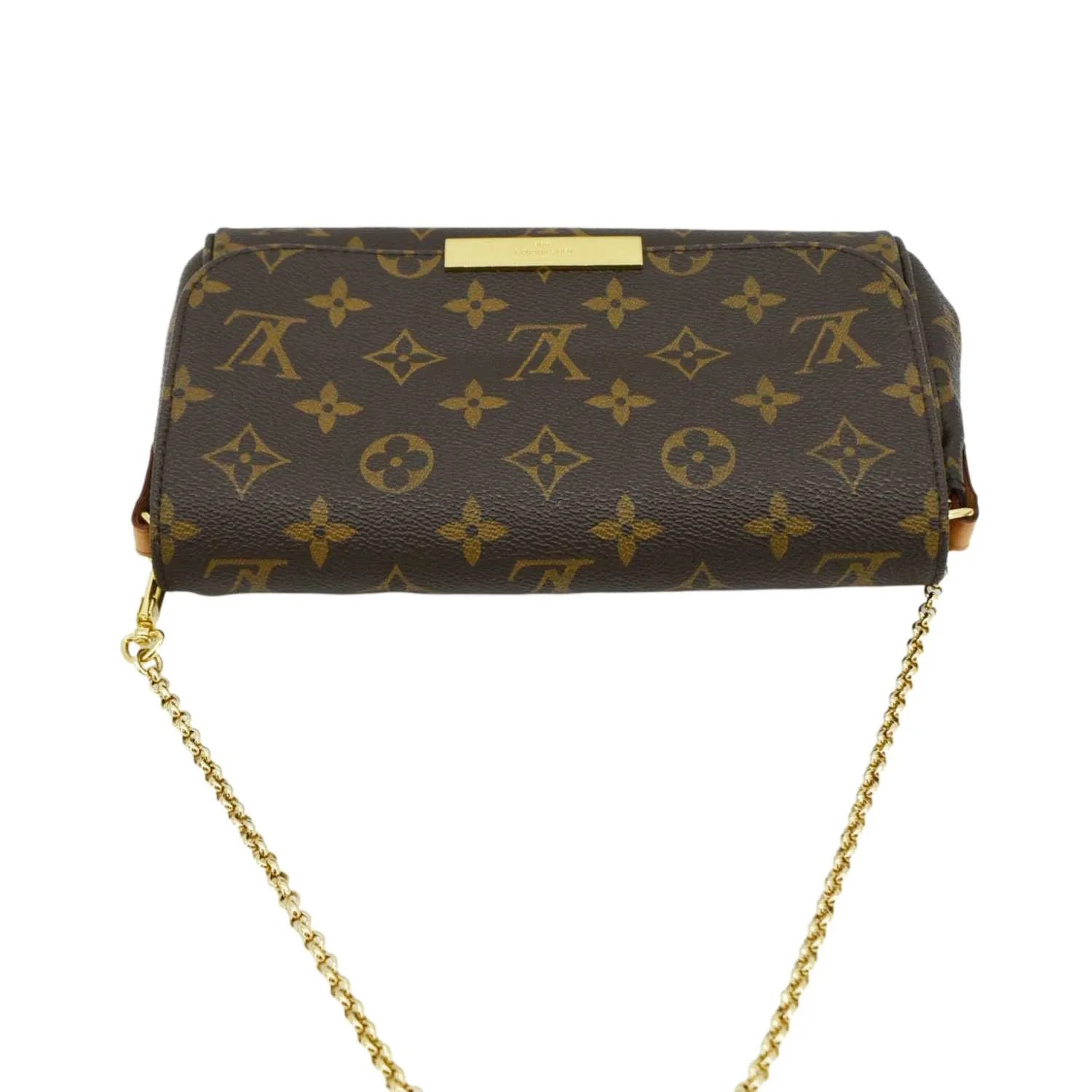 LOUIS VUITTON Favorite PM Monogram Canvas Shoulder Bag Brown