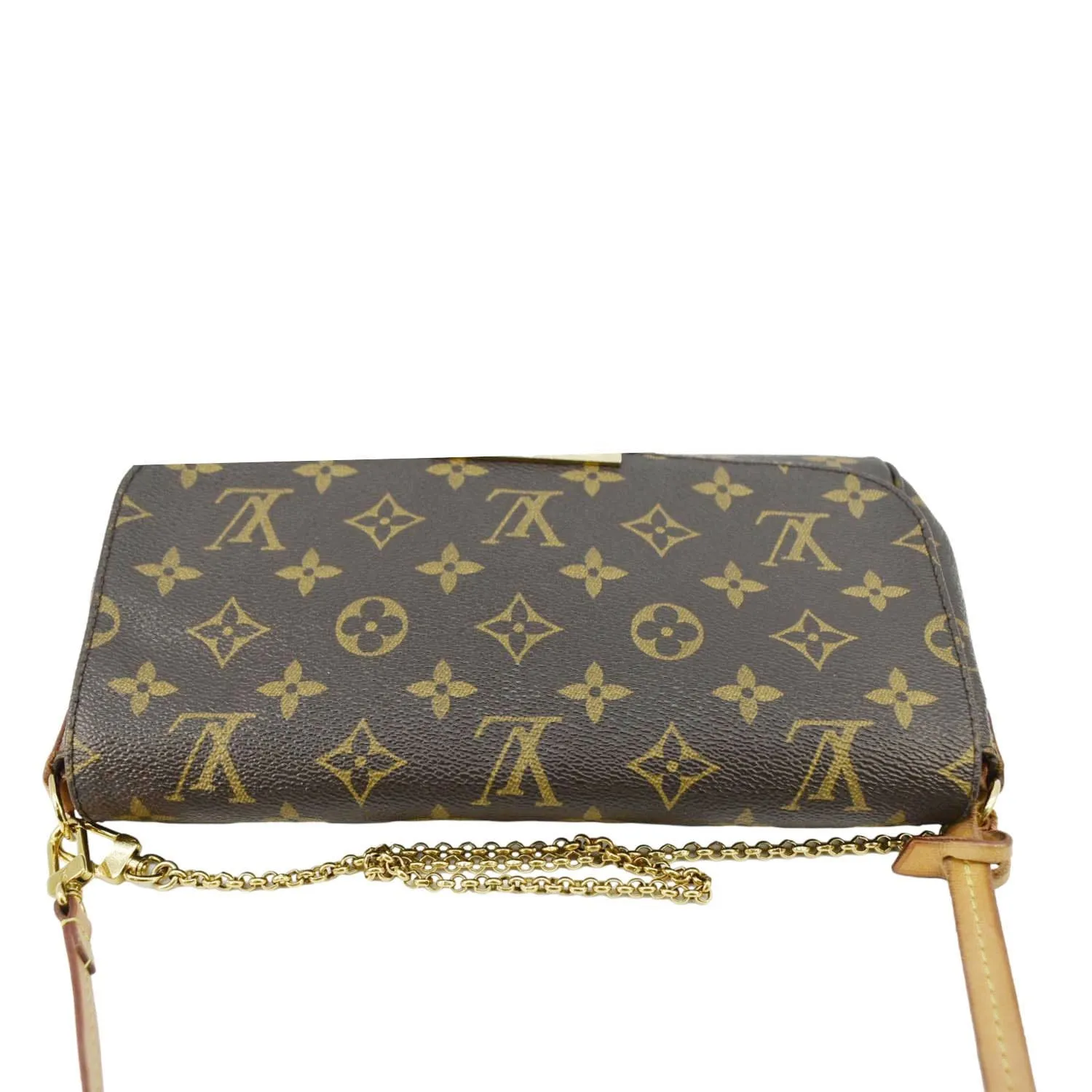 LOUIS VUITTON Favorite PM Monogram Canvas Shoulder Bag Brown
