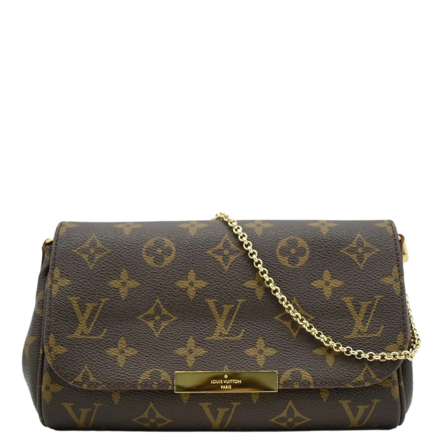LOUIS VUITTON Favorite PM Monogram Canvas Shoulder Bag Brown
