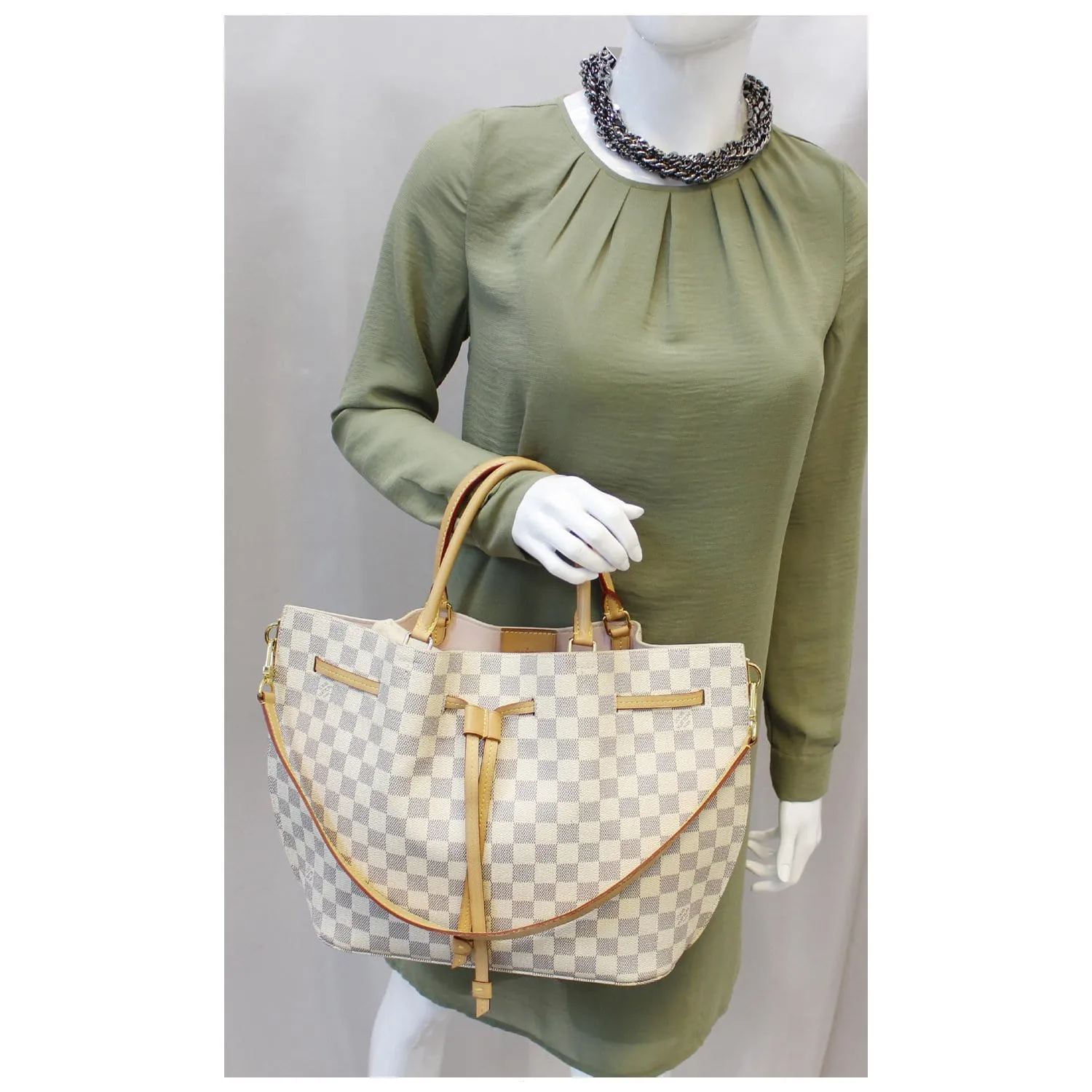 LOUIS VUITTON Girolata Damier Azur Shoulder Bag
