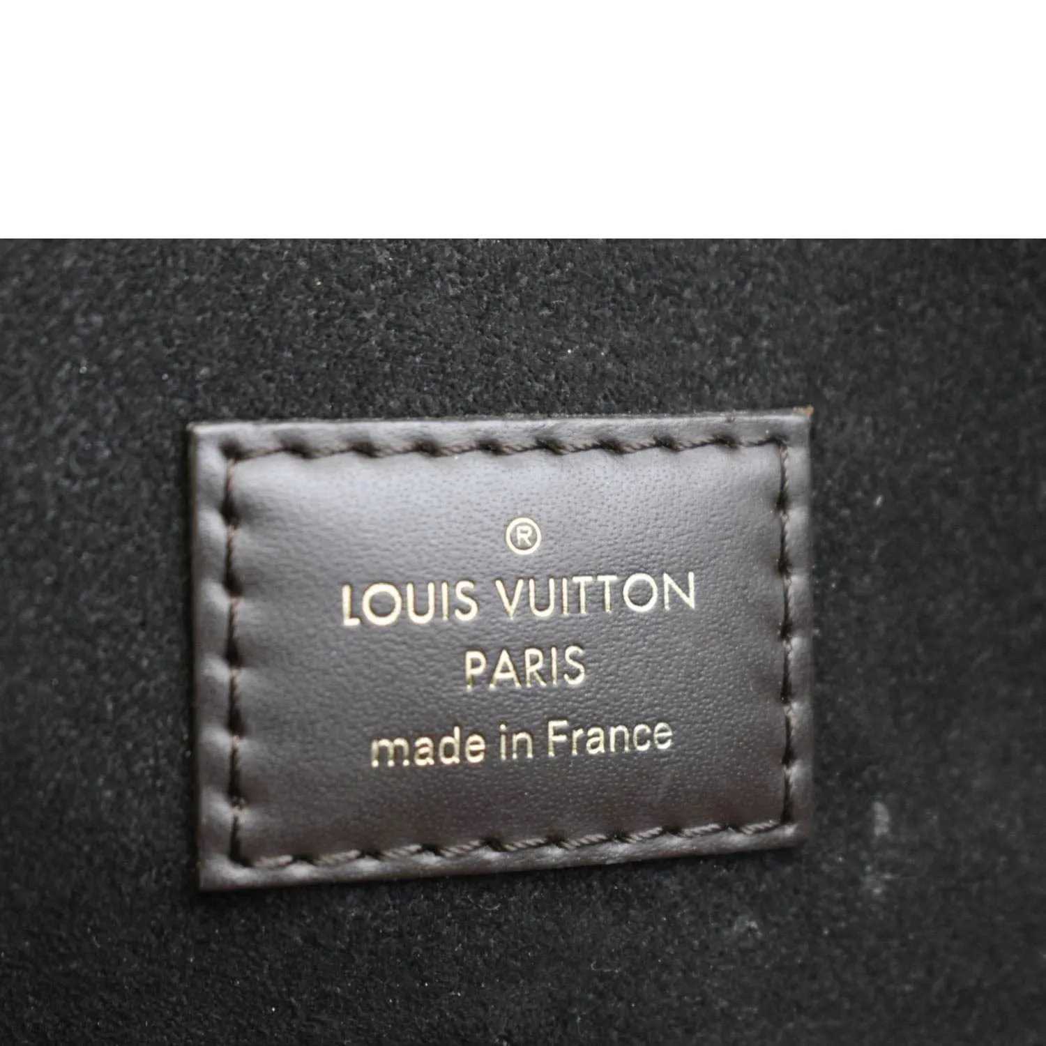 LOUIS VUITTON Jersey Damier Ebene Tote Shoulder Bag Brown