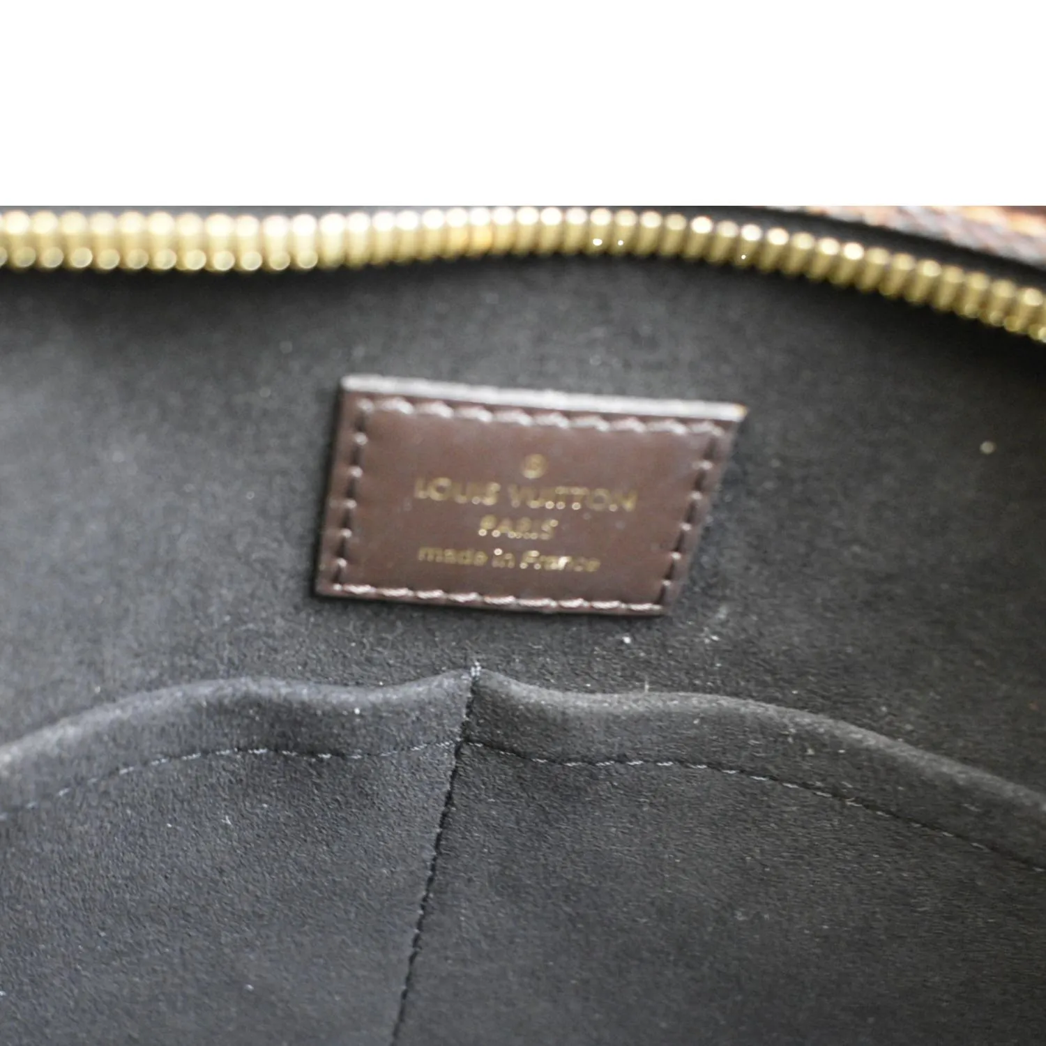 LOUIS VUITTON Jersey Damier Ebene Tote Shoulder Bag Brown