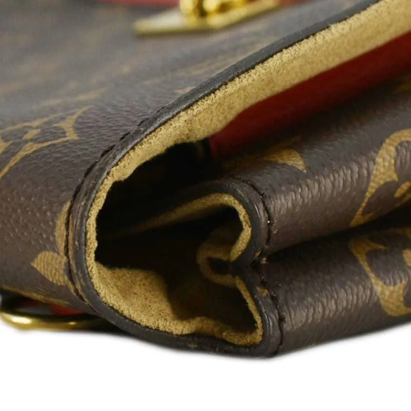 LOUIS VUITTON Marignan Monogram Canvas Shoulder Bag Coquelicot