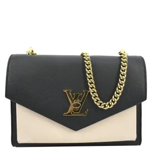 LOUIS VUITTON Mylockme Calf Leather Chain Shoulder Bag Creme