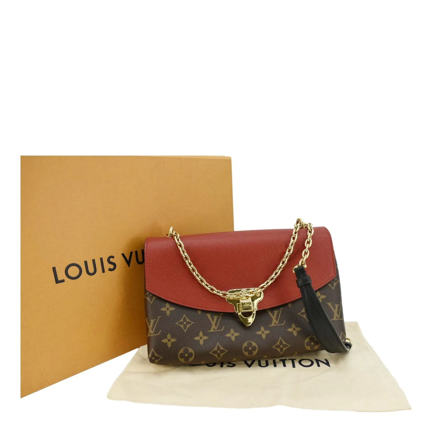 LOUIS VUITTON Saint Placide Monogram Canvas Crossbody Bag Brown