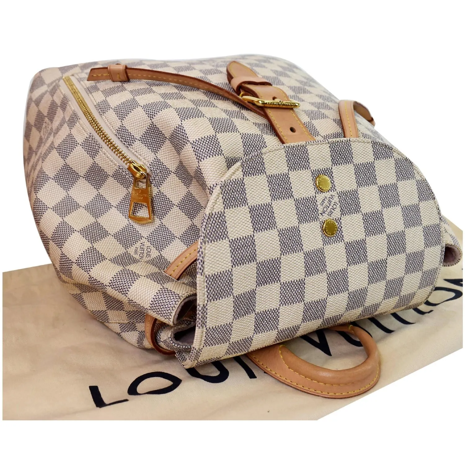 LOUIS VUITTON Sperone Damier Azur Backpack Bag White
