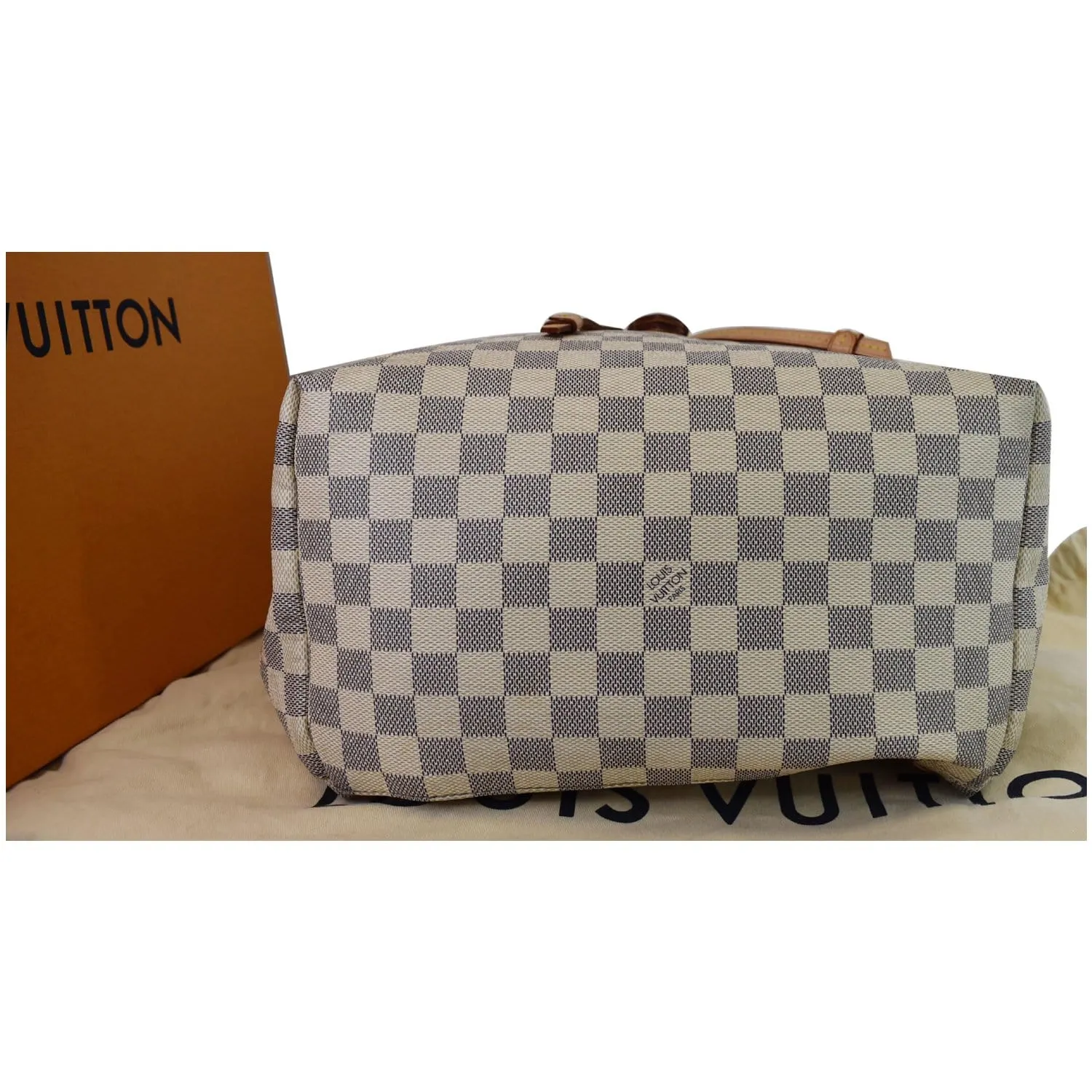LOUIS VUITTON Sperone Damier Azur Backpack Bag White