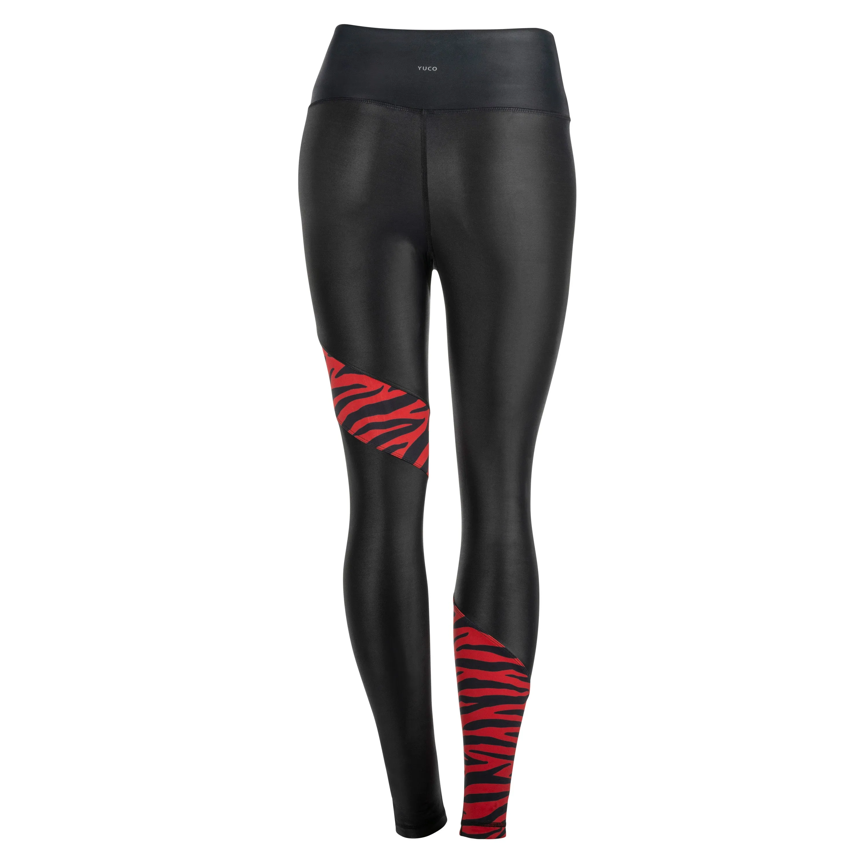 Mid-rise 7/8 Liquid Leggings In Black/Red Zebra