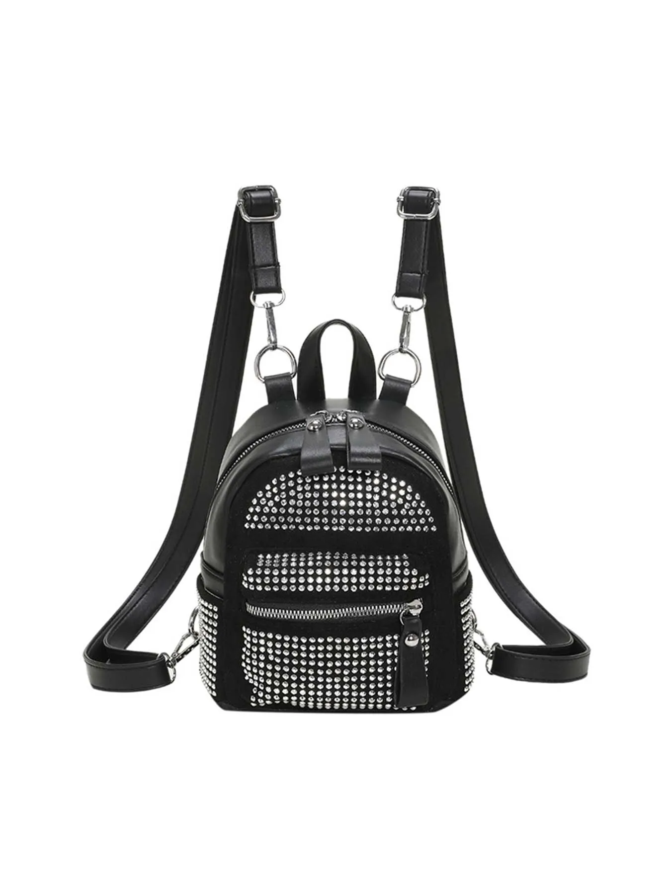 Mini Rhinestone & Faux Pearl Decor Chain Backpack- FD ⚡