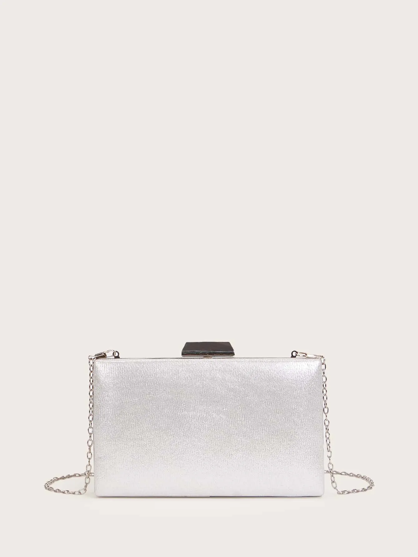 Mini Rhinestone Square Bag - Silver
