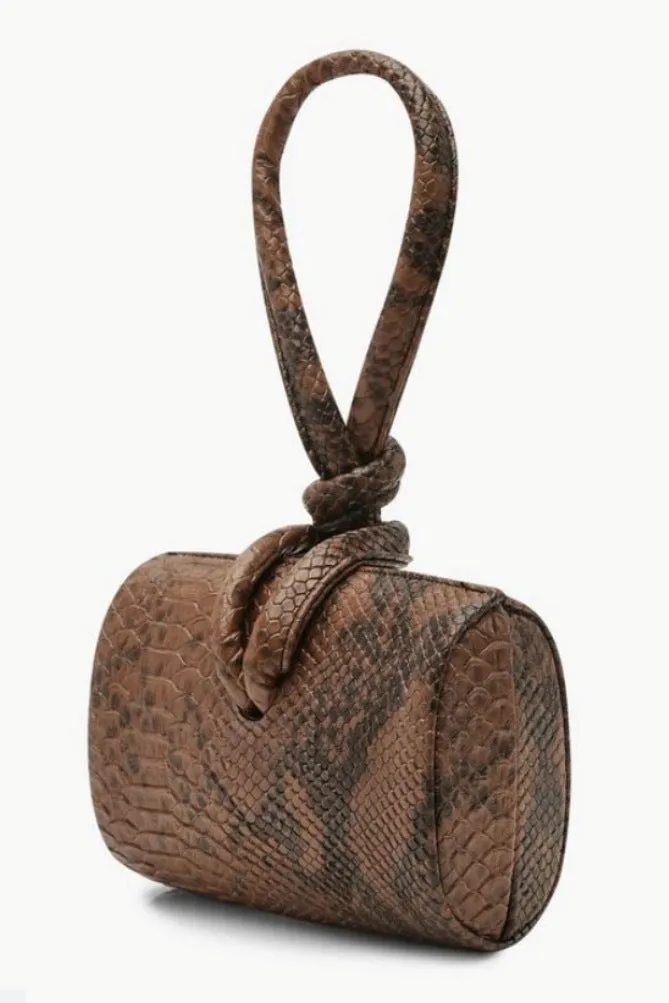 Mini Snakeskin Clutch Bag